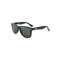 lee cooper lunettes de soleil polarisées tendance pour homme et femme - 100 % anti-uv, monture - noir brillant | lentille - vert foncé, m