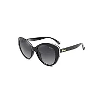 lee cooper lunettes de soleil polarisées œil de chat pour femme verres gris (lc1007c01), monture - noir | verres - gris dégradé, taille unique