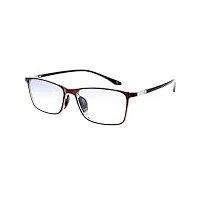 lunettes de lecture anti lumière bleue pour hommes femmes classic tr90 frame lunettes de vue lecture presbyte charnière À ressort (color : brown, size : 3.0+)