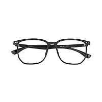 lunettes de lecture de mode anti lumière bleue pour homme femme rectangulaire lunettes de vue lecture presbyte (color : black, size : 1.0+)