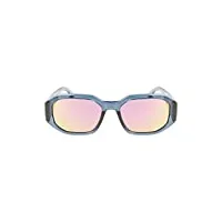 calvin klein ckj22633s lunettes de soleil, bleu marine transparent, taille unique mixte