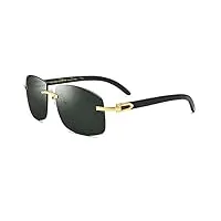 xinxin lunettes de soleil de luxe haut de gamme avec des jambes de corne de vacances unisexe verres de pêche (color : b, size : m)