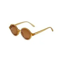 ki et la - woam - lunettes de soleil ado norme ce - protection uv - légères - souples - montures soft touch - verres fumés - marque française (4-6 ans, marron)