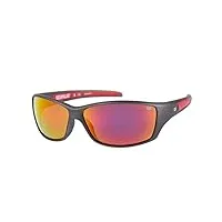caterpillar men's cts-8016 polarized wrap sunglasses, rubberized matte grey, 65 mm