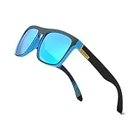lunettes de soleil polarisées pour homme et femme - protection uv 400 - lunettes unisexes pour le sport, le cyclisme, la pêche - certifiées ce - uv400 - bleu
