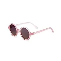 ki et la - woam - lunettes de soleil ado 2-16 ans norme ce - protection uv - légères - souples - montures soft touch - verres fumés - marque française (4-6 ans, rose fraise)