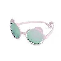 ki et la - ourson - lunettes de soleil bébé 0-4 ans norme ce- protection uv - ultra légères - souples - incassables - filtre lumière bleues - made in france- cordon ajustable inclus - marque française