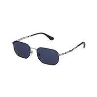 police sple08n sunglasses, palladio lucido c/parti blue, 54 unisex