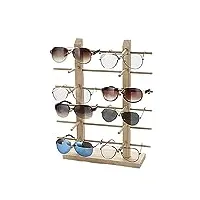 shijie1701aa porte-lunette multi calques wood lunettes de soleil présentoir Étagère lunettes de vue montrer porte-bijoux stand for multi paires verres vitrine support à lunettes
