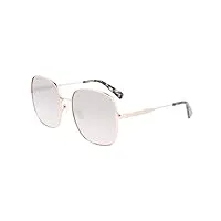 longchamp lo159s, lunettes de soleil femme, rose gold/gradient smoke flash, 59