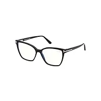 tom ford lunettes de vue ft 5812-b blue block shiny black/blue filter 53/15/140 femme