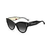 carolina herrera ch 0009/s sunglasses, 807/9o black, 54 unisex