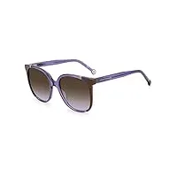 carolina herrera ch 0062/s sunglasses, e53/qr violet brown, 57 unisex