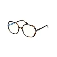 tom ford lunettes de vue ft 5814-b blue block dark havana 55/19/135 femme