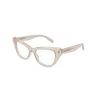 saint laurent lunettes de vue sl 472 transparent light pink 52/17/145 femme