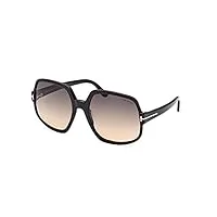 tom ford lunettes de soleil delphine-02 ft 0992 shiny black/dark grey shaded 60/20/135 femme