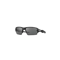 oakley flak 2.0 asian fit oo9271 lunettes de soleil rectangulaires pour homme + laisse + kit d'entretien iwear designer, fibre de carbone / ardoise iridium, 61