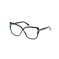 tom ford lunettes de vue ft 5828-b blue block shiny black/blue filter 60/7/135 femme