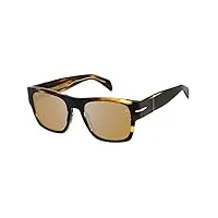 david beckham db 7000/s bold sunglasses, kvi/z0 striped brwn, 52 unisex