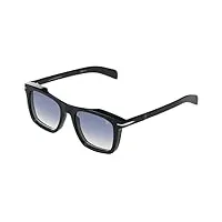 david beckham db 7000/s sunglasses, bsc/08 black silver, 53 unisex