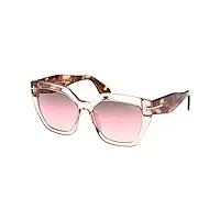 tom ford lunettes de soleil phoebe ft 0939 transparent pink/brown pink shaded 56/17/140 femme