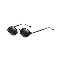 jycch populaire gothique petit ovale punk lunettes de soleil hommes rétro métal steampunk lunettes de soleil femmes