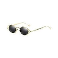 jycch populaire gothique petit ovale punk lunettes de soleil hommes rétro métal steampunk lunettes de soleil femmes
