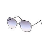tom ford lunettes de soleil fonda-02 ft 0912 light ruthenium/grey shaded 60/15/140 femme