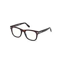 tom ford lunettes de vue ft 5820-b blue block dark havana 50/20/145 homme