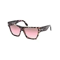 tom ford lunettes de soleil dove ft 0942 tortoise/brown pink shaded 59/14/140 femme