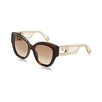furla sfu596v sunglasses, avana scura lucida, 52 unisex
