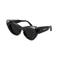 balenciaga lunettes de soleil lunettes de soleil bb0204s 001 femme couleur noir gris taille verres 49 mm