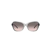 coach lunettes de soleil hc 8349u pour femme, gris dégradé signature c, 56 mm, gris dégradé signature c, 56 mm