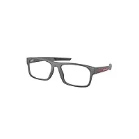 prada lunettes de vue linea rossa ps 08ov black transparent 55/18/140 homme