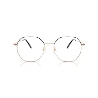 smartbuy collection sev 905b lunettes de vue ovales noir/or rose, or rose noir., 52