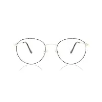 smartbuy collection sion 901d 52 lunettes de vue ovales doré, tortue dorée, 52