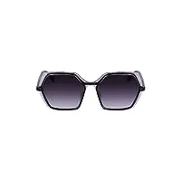karl lagerfeld kl6083s sunglasses, 009 black/grey, 56 unisex