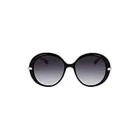 karl lagerfeld kl6084s sunglasses, 017 black/tortoise, 55 unisex