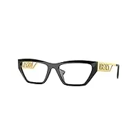 versace lunettes de vue rock icons ve 3327u black gold 53/18/145 femme