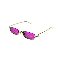gucci lunettes de soleil gg1278s gold/violet logo 55/19/140 unisexe adulte