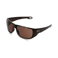 under armour ua attack 2 sunglasses, w18/h5 wood brown, 63 unisex
