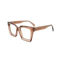 générique lunettes de lecture, lunettes de lecture à monture large pour hommes et femmes, lunettes de vue à monture épaisse avec branches flexibles, (couleur : noir brillant, taille : +2.0)