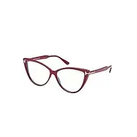 lunettes de vue tom ford ft 5843-b blue block red 56/14/140 femme