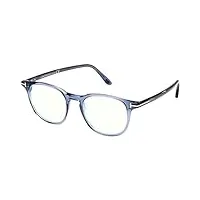 tom ford lunettes de vue ft 5832 -b 090 brillant transparent bleu, t logo/blue block