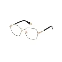furla vfu677 lunettes de soleil, sh.rose gold w/black parts, 54 femme