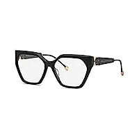 philipp plein vpp068s lunettes de soleil, shiny black, 57 femme