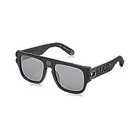 philipp plein homme spp011x lunettes de soleil, matt/sandblasted black, 55