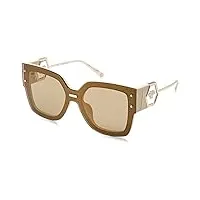 philipp plein spp041m lunettes, shiny full beige, 99 pour femme, brillant full beige