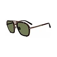 philipp plein spp010m, lunettes de soleil homme, shiny gun w/sandblasted or matt parts, 55