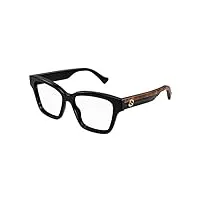 gucci lunettes de vue gg1302o black 55/15/145 femme